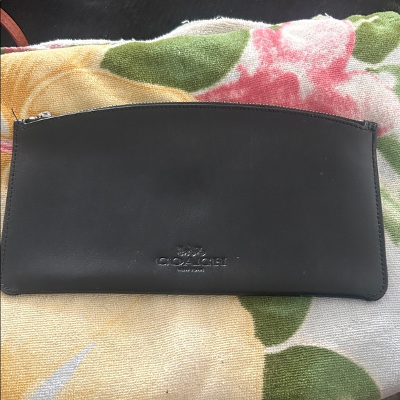 Coach Dark Leather Men's Clutch - Picture 1 of 3